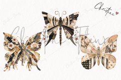 Vintage Patchwork Butterflies PNG | Vintage PNG Product Image 3