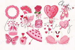 Coquette Pink Valentine Clipart Bundle - 92 Elements Product Image 10