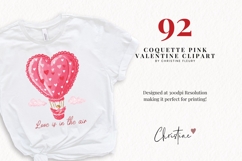 Coquette Pink Valentine Clipart Bundle - 92 Elements Product Image 2