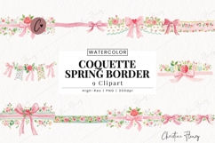 Coquette Spring Border Clipart Bundle Product Image 1