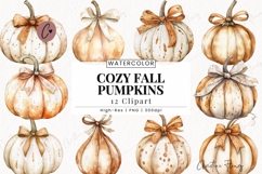 Cozy Fall Pumpkins Clipart Bundle | Fall Png Product Image 1