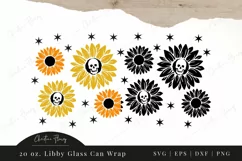 Creepy Sunflowers SVG - 20oz Beer Glass Can Wrap Product Image 3