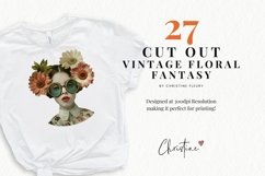 Vintage Floral Fantasy People Clipart | Junk Journal Product Image 2