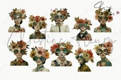 Vintage Floral Fantasy People Clipart | Junk Journal Product Image 4