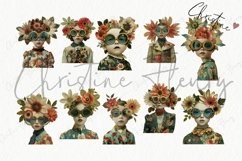 Vintage Floral Fantasy People Clipart | Junk Journal Product Image 5