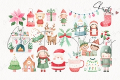 Cute Christmas Clipart Bundle - 143 Elements Product Image 5