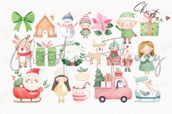 Cute Christmas Clipart Bundle - 143 Elements Product Image 7
