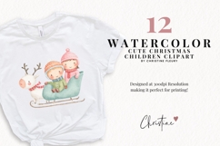 Cute Christmas Children Clipart Bundle Product Image 2