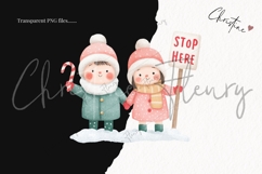 Cute Christmas Children Clipart Bundle Product Image 3