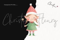 Cute Christmas Elf Clipart Bundle Product Image 3