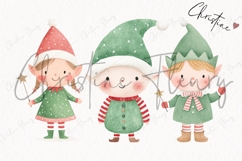 Cute Christmas Elf Clipart Bundle Product Image 4