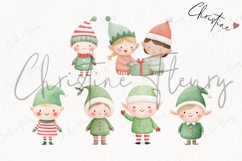 Cute Christmas Elf Clipart Bundle Product Image 5