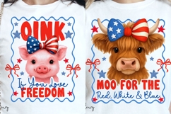 Cute USA Animals Funny PNG Sublimation Bundle Product Image 3