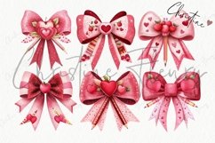 Cute teacher Valentine Bows Clipart | Valentines PNG Product Image 5