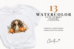 Thanksgiving Cute Turkey Clipart Bundle Product Image 2