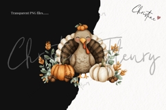 Thanksgiving Cute Turkey Clipart Bundle Product Image 3