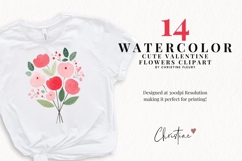 Cute Valentine Flowers Clipart Bundle Product Image 2