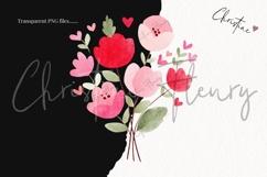 Cute Valentine Flowers Clipart Bundle Product Image 3