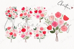 Cute Valentine Flowers Clipart Bundle Product Image 5