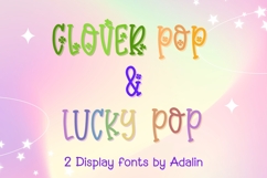 Clover Pop &amp; Lucky Pop - 2 Display Fonts Product Image 1