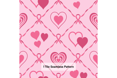 Breast Cancer Awareness Digital Paper | Pink Ribbon Pattern Product Image 2