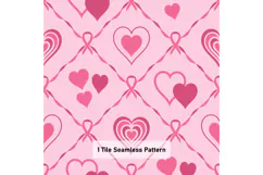 Breast Cancer Awareness Digital Paper | Pink Ribbon Pattern Product Image 2