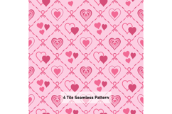 Breast Cancer Awareness Digital Paper | Pink Ribbon Pattern Product Image 3
