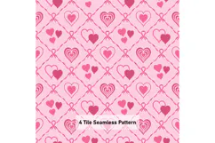Breast Cancer Awareness Digital Paper | Pink Ribbon Pattern Product Image 3