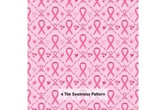 Breast Cancer Awareness Digital Paper | Pink Ribbon Pattern Product Image 3