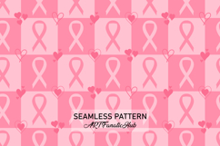 Breast Cancer Awareness Digital Paper | Pink Ribbon Pattern Product Image 1