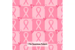 Breast Cancer Awareness Digital Paper | Pink Ribbon Pattern Product Image 2