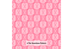 Breast Cancer Awareness Digital Paper | Pink Ribbon Pattern Product Image 3