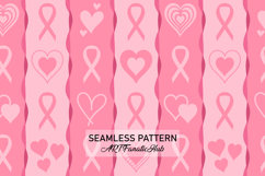 Breast Cancer Awareness Digital Paper | Pink Ribbon Pattern Product Image 1