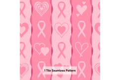 Breast Cancer Awareness Digital Paper | Pink Ribbon Pattern Product Image 2