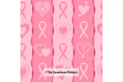Breast Cancer Awareness Digital Paper | Pink Ribbon Pattern Product Image 2
