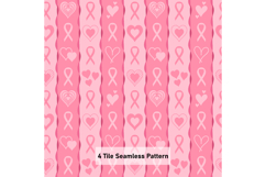Breast Cancer Awareness Digital Paper | Pink Ribbon Pattern Product Image 3