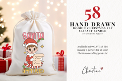 58 Doodle Christmas Elf Clipart Bundle - PNG | SVG | EPS Product Image 2