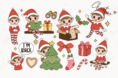58 Doodle Christmas Elf Clipart Bundle - PNG | SVG | EPS Product Image 3