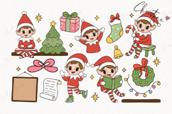 58 Doodle Christmas Elf Clipart Bundle - PNG | SVG | EPS Product Image 6