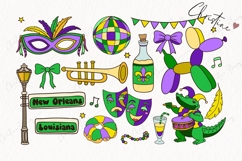 56 Doodle Mardi Gras Clipart Bundle - PNG | SVG | EPS Product Image 3