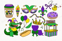 56 Doodle Mardi Gras Clipart Bundle - PNG | SVG | EPS Product Image 4