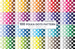 Polka dots digital backgrounds, colored seamless pattern Product Image 1