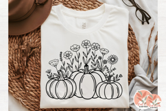 Floral Pumpkins in pumpkin patch svg, fall farmhouse pumpkin Product Image 2