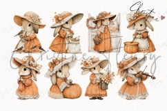 Fall Bunny Clipart Bundle Product Image 5
