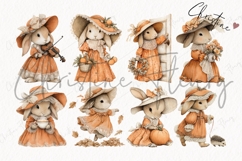 Fall Bunny Clipart Bundle Product Image 7