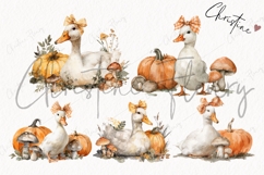 Fall Duck Clipart Bundle - 13 Elements Product Image 5