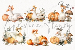 Fall Duck Clipart Bundle - 13 Elements Product Image 6
