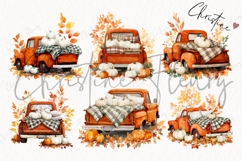 Fall Vintage Trucks Clipart Bundle Product Image 4