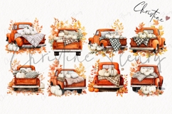 Fall Vintage Trucks Clipart Bundle Product Image 5
