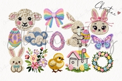 127 Faux Yarn Easter Clipart Bundle Product Image 10